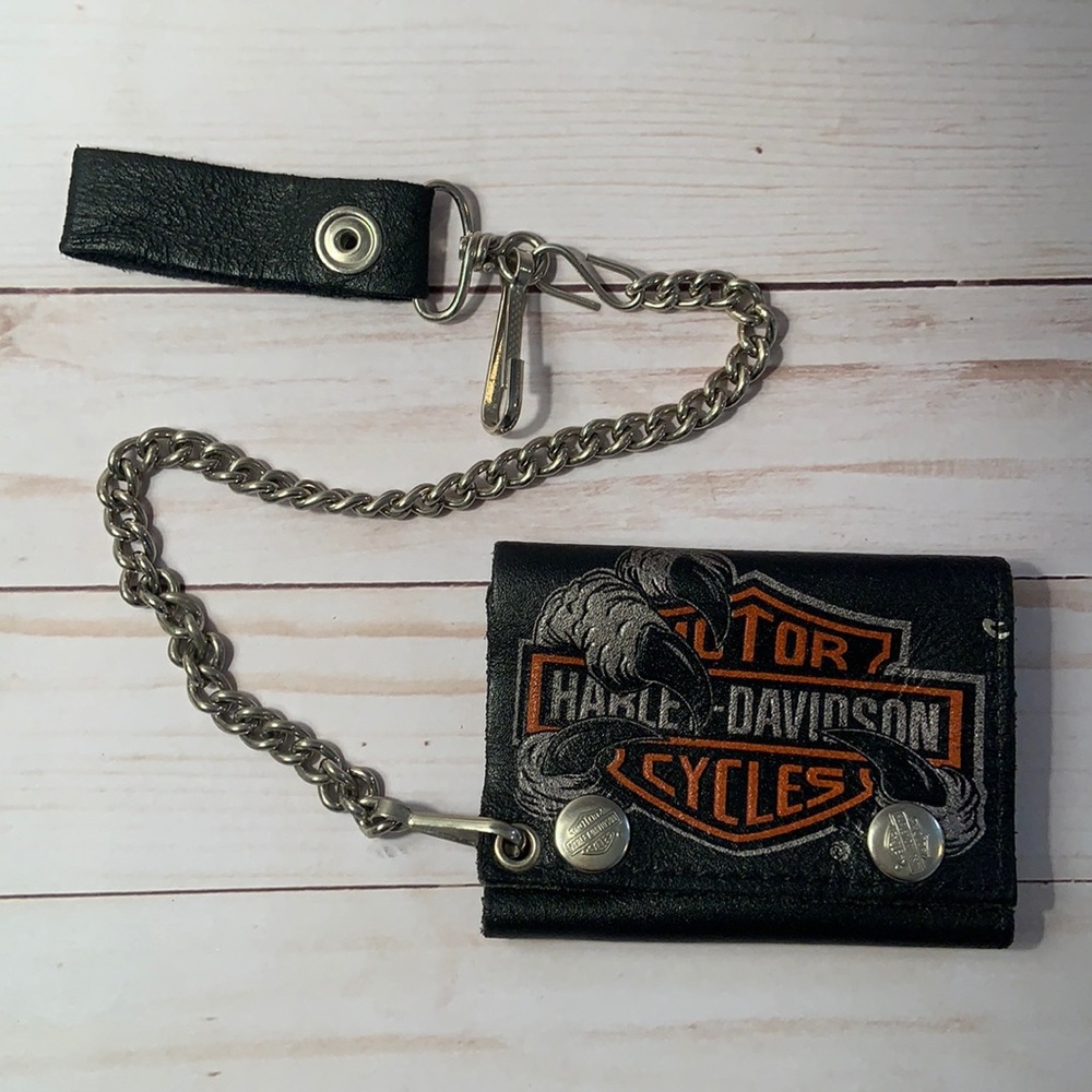 Harley Davidson Leather Wallet and Keychain